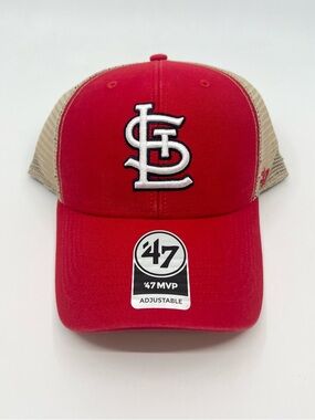 St. Louis Cardinals ‘47 Brand MVP Red Snapback Mesh Adjustable Hat - NEW